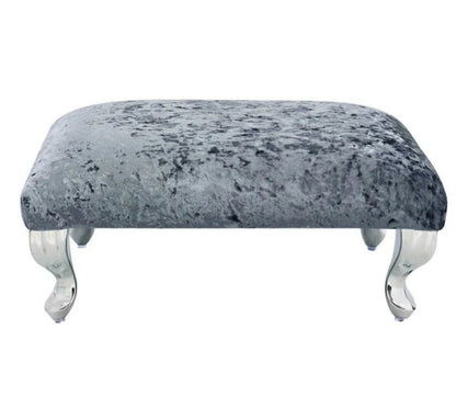 Square Footstool Foam Padding Queen Anne Style