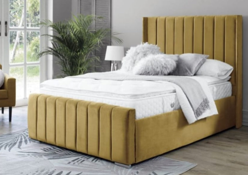 Liner wingback bed